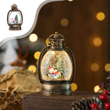 Battery Operated Christmas Night Light Hanging Lantern 4.92x3.14x2.55in Portable Handheld Desktop Decor Xmas Tree Party Home LED Decor