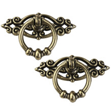 8 pomelli per porte in ottone anticato vintage per mobili da casa, armadi da cucina, credenze, cassettiere, maniglie ad anello.