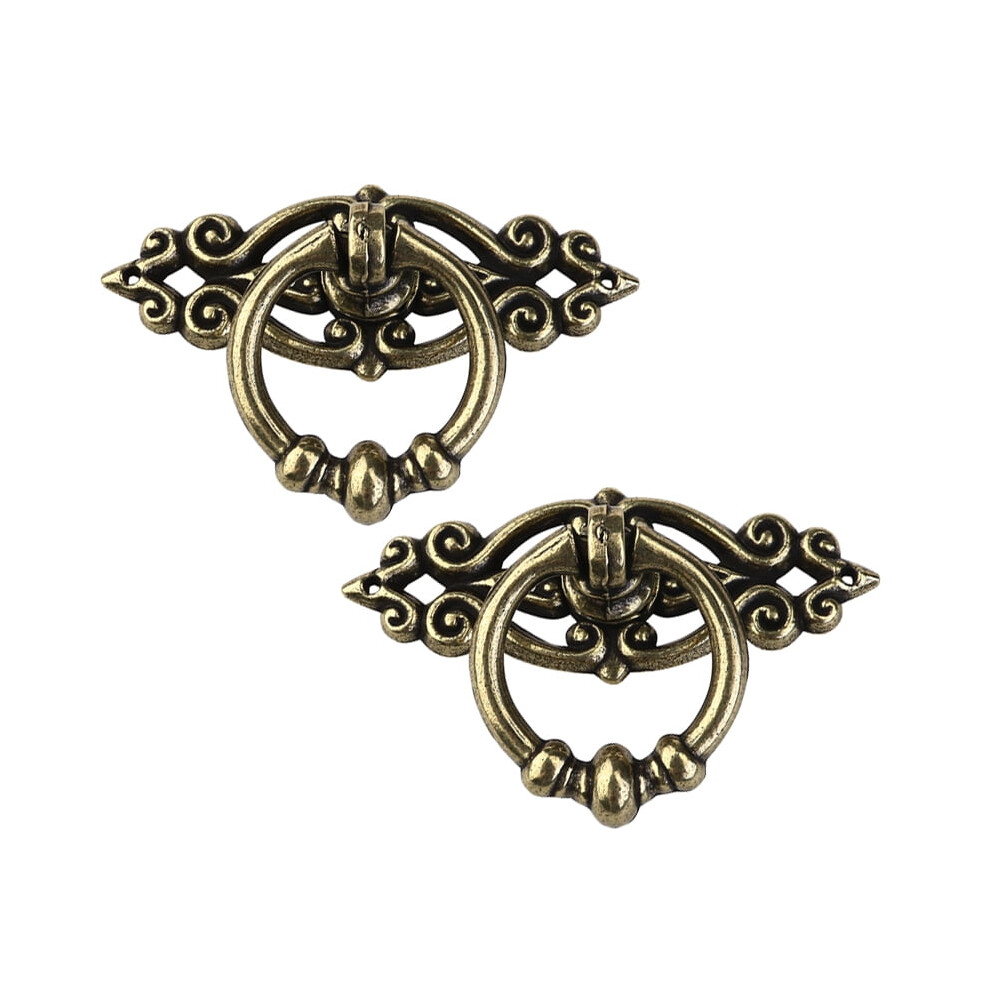 8Pcs Vintage Antique Brass Door Knobs For Home Funiture Kitchen Cabinet Cupboard Dresser Door Drawer Ring Pull Handles Knobs 9405492142091