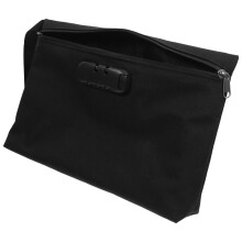 Afsluitbare strandtas met cijferslot voor op reis, zwart polyester, spatwaterdicht, opbergruimte 12x16 inch