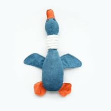 Brinquedo para cães de grande porte, brinquedo de pelúcia para cães entediados com design de ganso azul, durável e macio para cães grandes.