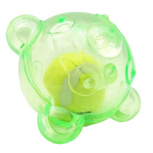 Brinquedo de borracha resistente para cães que mastigam agressivamente. Brinquedo interativo com apito para raças pequenas e médias.
