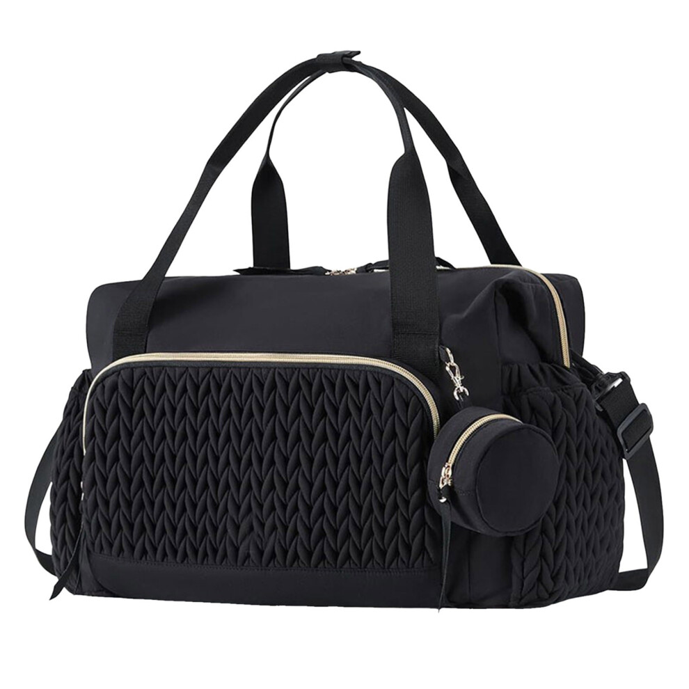 Multifunctional Nappy Bag – Large Capacity Mommy Tote with Pacifier Holder, Compatible with Maternity & Baby Changing, Travel/Beach/Outdoor