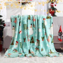 Couverture de Noël en velours polaire de luxe – Jeté doux et confortable pour le lit, le canapé et les cadeaux (71 x 99 cm), décoration de