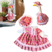 Conjunto de ganso de varanda para o Dia dos Namorados e Páscoa, estátua de jardim de 58 cm (23") para decoração de primavera – Compatível com