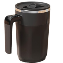 Mug mélangeur électrique rotatif à couvercle coulissant avec affichage de la température