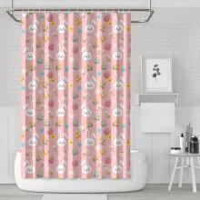 Rideau de douche à motif rose pâle de Pâques 72x72 pouces