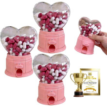Herzförmiger Bonbonspender, rosa/rot, 1 Stück