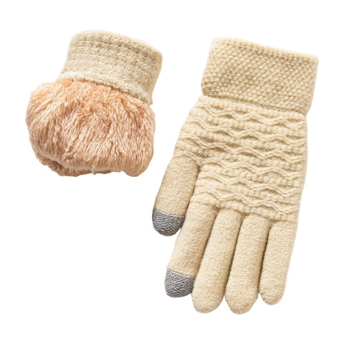 Damen-Strickhandschuhe mit Touchscreen-Kappe
