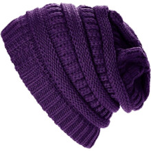 Gorro de tricô com forro de lã para o inverno
