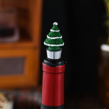 Wijnflesstoppers in de vorm van een kerstboom – Handgemaakte kerstdecoratie van hars, geschikt voor standaardflessen