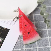 Portachiavi a forma di fetta di anguria per borsa, ciondolo a forma di frutto estivo, adorabile accessorio regalo (Anguria, A)