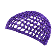Handgemaakte haarnetjes voor dames - effen kleur pruik- en slaaphaarbeschermer, paars, één maat.