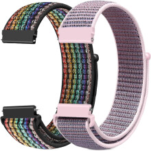 Nylonový řemínek na hodinky kompatibilní s hodinkami 16 mm - 22 mm, balení 2 ks