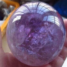 Clearance Under $5 Amethyst Natural 1Pc Big Stone Quartz Sphere Home Decor Purple