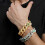 Βραχιόλι Miami Cuban Link Iced Out, Αλυσίδα Τετράφυλλης Ζιργκόν από Χάλκινο, Χρυσό και 1