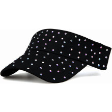 Glitzernder Sommer-Sonnenschutz mit Strasssteinen, UPF50+, für Damen, ideal für Outdoor-Sportarten und Golf.