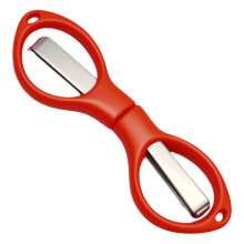 Folding Scissors, Portable Stainless Steel Travel Scissors, Glasses-Shaped Mini Shear, 1Pc, Multicolor, Durable & Anti-Rust, Easy to Use (Orange,