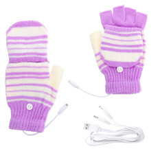 USB-verwarmde vingerloze handschoenen (1 paar), unisex winterwanten, handwarmers voor koud weer.