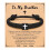 Bracciale Milanese Rope Cross regolabile nero 1