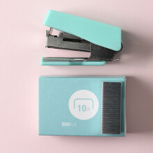 Compact 9x1.5x7cm Stapler with 400 Staples, Binds 6–10 Sheets – Desk Accessory for Wedding & Birthday