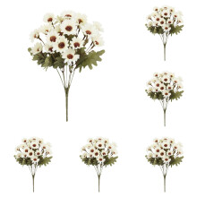 Chrysanthèmes artificiels Sunset Mums, fleurs d'automne d'extérieur, résistants aux UV et imperméables, pour la décoration de porche, patio et