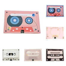 6PCS Voice Recording Cassette Tape Gift, 60-Second Reusable Sound Card (4x3"), Compatible with Valentine's Day & Birthday Greetings