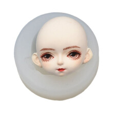 Doll Face Silicone Mold Cartoon Doll Head Clay Mould Silicone Face Molds Hand-Making Supplies DIY Crafts Moulds for DIY