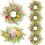 Krans med blomsterlysringe 7,5 cm 6 stk. 1