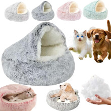 Olvys Cozy Cocoon Dog Bed, Olvys Cozy Cocoon Pet Bed for Dogs, Cat Dog Bed with Coverplush Dogs Beding Cave for Small Medium Large (Black, Small)