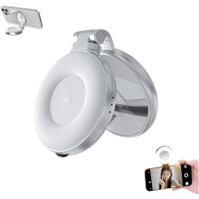 3-in-1 Magnetic Beauty Selfie Light for Phones, Foldable, Instant Attachment, Adjustable Color Temp, Compatible with Most Models