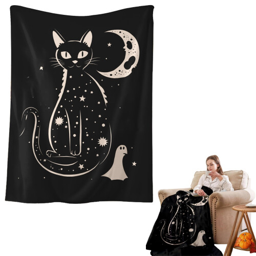 Halloween flanellpledd 70x100 cm mykt vendbart 1