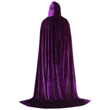Unisex Velvet Witch Cape, Hooded Winter Cloak & Scarf – Multiple Sizes, Compatible with Cosplay & Evening Wear