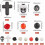 Stone Bead Kit Black Red White Rose Gothic Cross 500 pcs 2