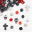 Stone Bead Kit Black Red White Rose Gothic Cross 500 pcs 6