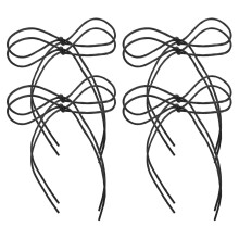 4 Pairs Black Round Waxed Cotton Shoe Laces for Dress Shoes, Boots, Casual and Formal Footwear