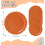 23 cm orangea, vågiga engångstallrikar av papper (50-pack) 3