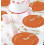 23 cm orangea, vågiga engångstallrikar av papper (50-pack) 5