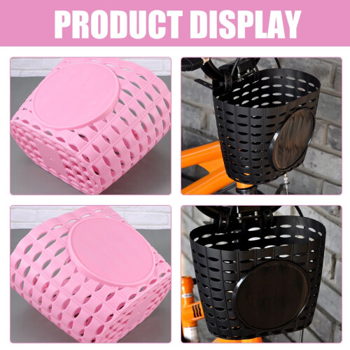 2-Pack Detachable Bike Baskets with Thickened Texture,, Assorted Colors for Everyday Use 2