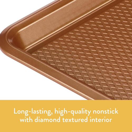 Curry Nonstick Bakeware Toaster Oven Set - 4 Piece Copper Brown 2