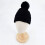 Bonnet enfant bleu extensible avec pompon 2