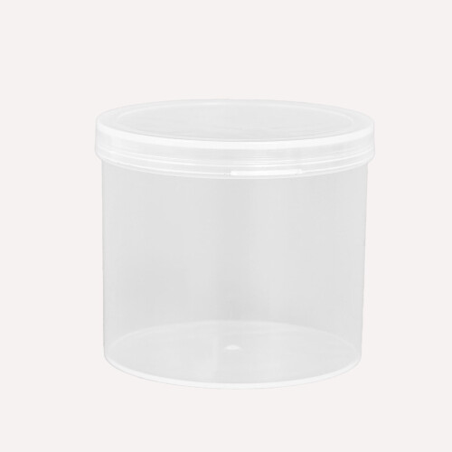 2 Pcs round Plastic Box Organizer, Transparent Storage Container for Swabs, Toothpicks, Coffee Cups, Small Tools 1