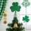 Shamrock Tree Topper Glitter Green 1 piece 6