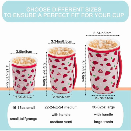 Neopren-Isolierhüllen für Eiskaffee, 3er-Pack 1
