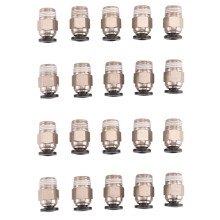 Pc4-M10 Male Straight Pneumatic Pefe Tube Push for E3D-V6 Fitting Connector Bowden Extruder 3D Printer (Pack of 20Pcs)
