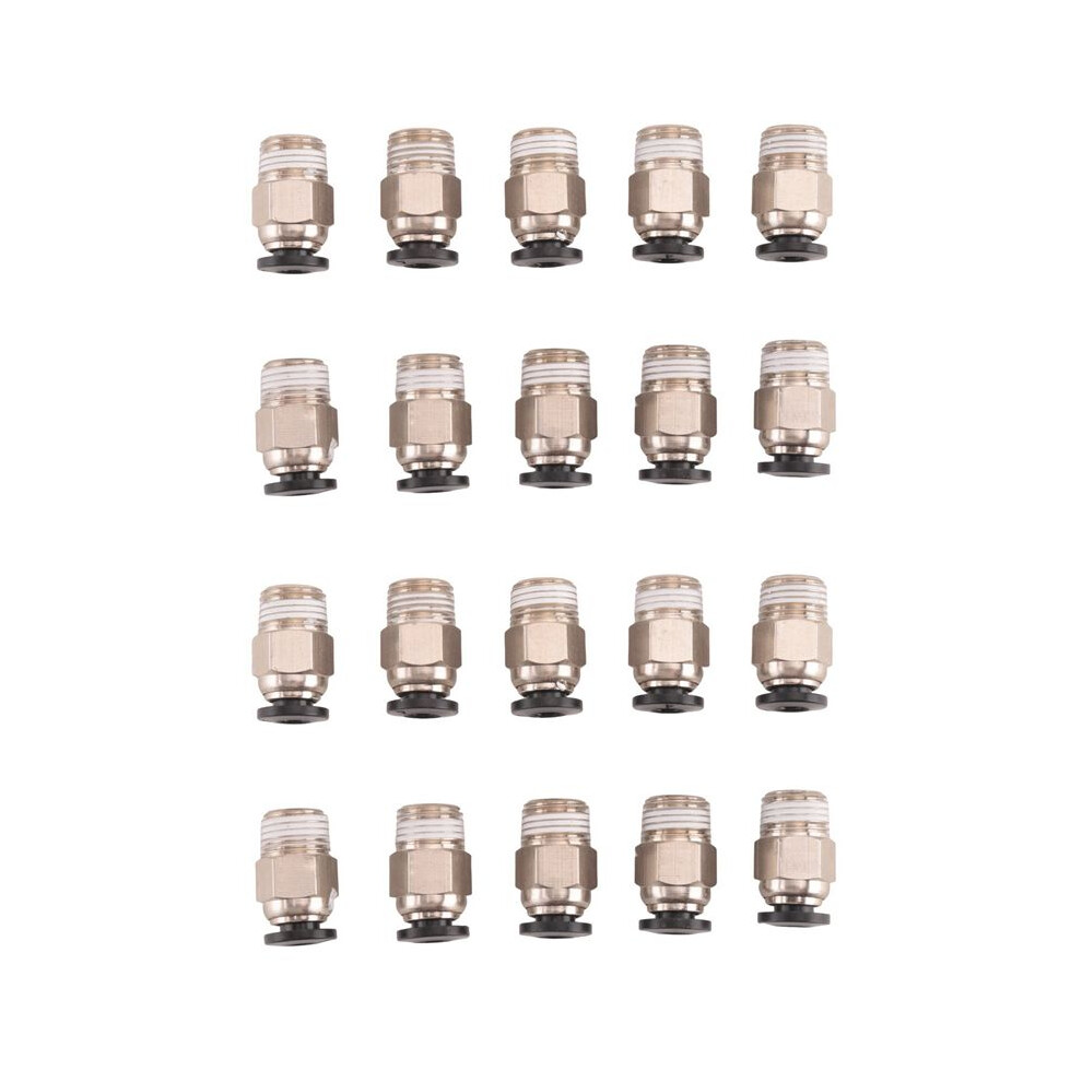 Pc4-M10 Male Straight Pneumatic Pefe Tube Push For E3d-V6 Fitting Connector Bowden Extruder 3D Printer (Pack Of 20Pcs) 6034087603469