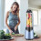 Μπλέντερ Smoothies Προσωπικό μέγεθος 300Watts με 18oz BPA - Φορητό μπουκάλι ταξιδιού (ανοιχτό 5