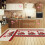 Red Heart Kitchen Rug Set – Anti-Fatigue Runner Mat Pair 2