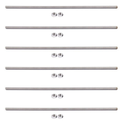 6 Pièces 320mm x M8 Acier Inoxydable Tige Filetee D'Argent