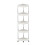 Rustproof 5-Tier Corner Shower Organizer with Wheels & Drain Holes, White 2